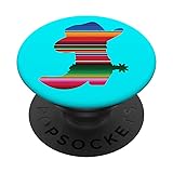 Serape Cowboy Boot Hat Mexican Blanket Phone Holder