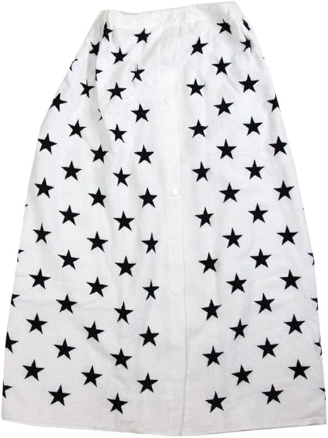 Amazon Co Jp ラップタオル プールタオル キッズ 80cm 1cm 男の子 女の子 バスタオル 巻きタオル 水着着替えタオル スターホワイト ホーム キッチン