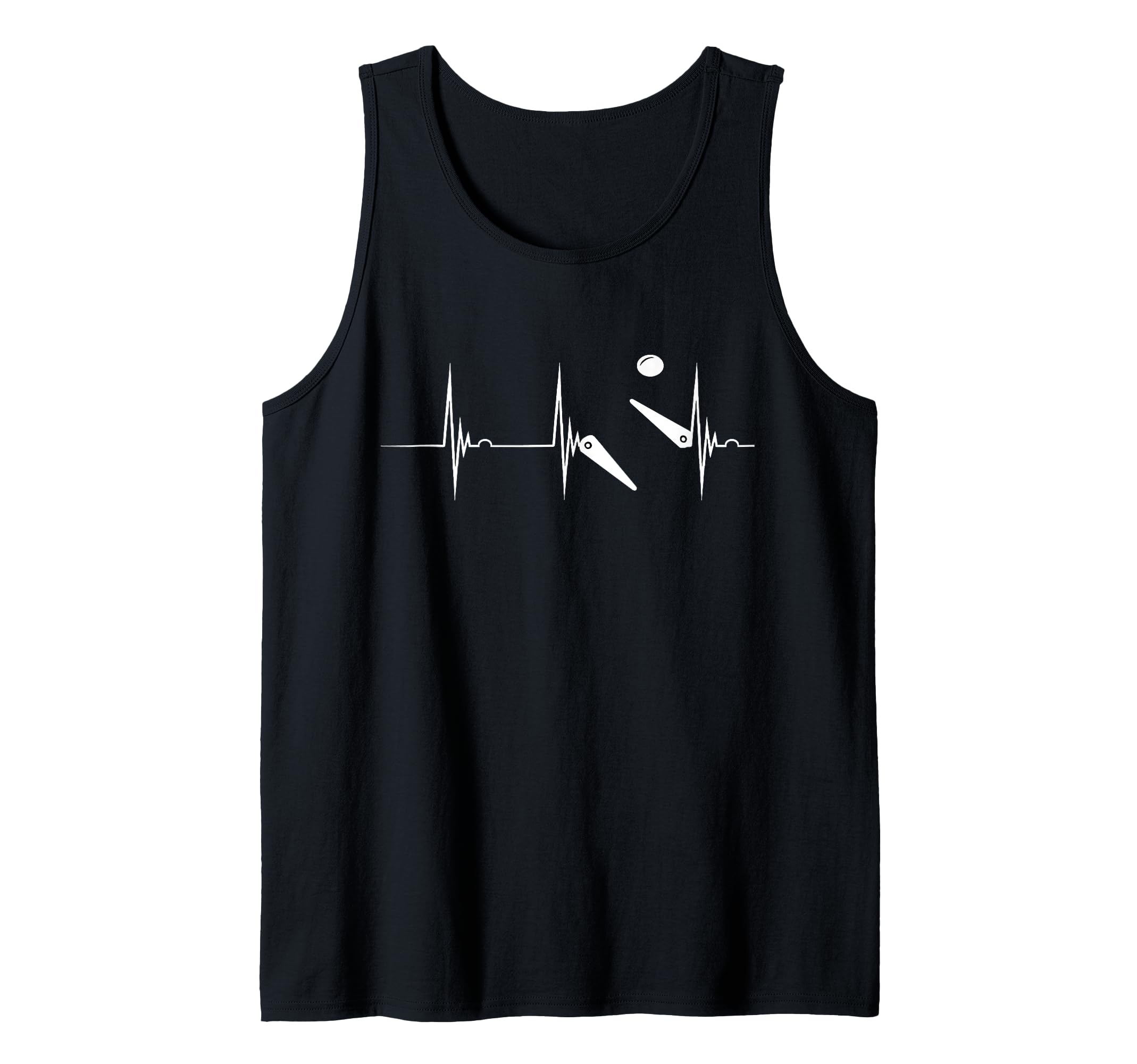 Pinball Heartbeat ECG Pulse Pinball Player Flipper Machine Tank Top