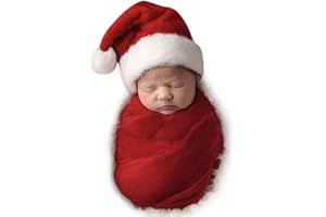 ForBaysy Newborn Christmas Photoshoot Outfit Elf Newborn Costume Newborn Wrap With Santa Xmas Hat Newborn photo props
