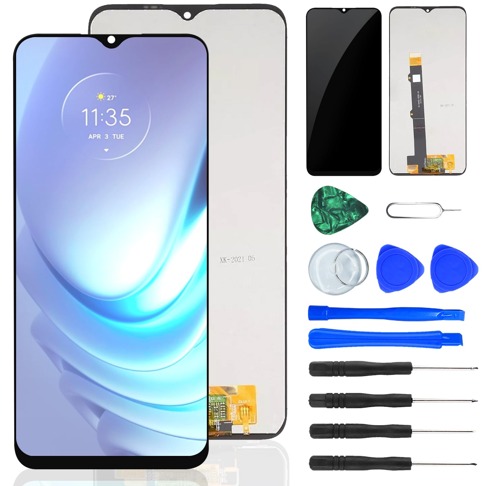 NB+ Display Digitizer Screen Replacement LCD Touch Screen For Motorola Moto G50 2021 6.5" Full Glass Lens Assembly Black No Frame with Tools NOT for Moto G50 5G