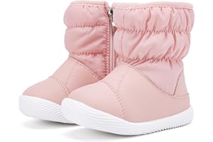 BMCiTYBM Baby Boy Girl Snow Boots Waterproof Winter Warm Booties Nonslip Lightweight Outdoor Shoes for First Walkers 6 9 12 18 24 Months(Infant/Toddler)