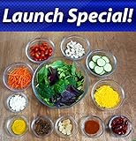 [Premium] 12 Piece Premium Glass Mixing Bowl Set Stackable Mise En Place Glass Prep Dish Set Borosilicate Glass Bowl Set