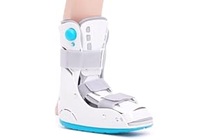 Shuyan Jiao Air Cam Walker Fracture Boot, Medical Inflatable Walking Boot, Orthopaedic boot for Sprained Ankle, Stress Fracture, Broken Foot or Achilles Tendonitis (Manual Inflation, S)
