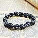 Black Skeleton Bracelet, Tiny Skull Bracelet, Skull Orange Bracelet (B0215-Black)