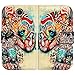 Bfun Packing Colorful Floral Elephant Wallet Leather Cover Case for Samsung Galaxy S4