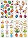 Moon Boat 69 pcs Easter Window Clings Decorations-Bunny Rabbits Egg -Party Ornaments (4 Sheets)
