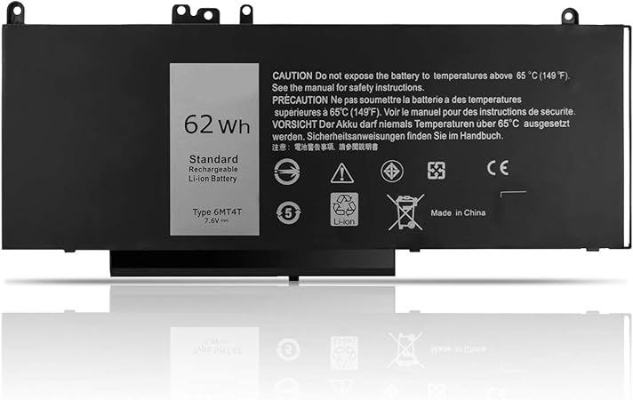 K Kyuer 62wh 6mt4t Laptop Primary Battery For Dell Latitude E5470 E5570 E5270 Precision 15 3510 Mobile Workstation Wyjc2 Vmkxm 7v69y Txf9m 0c1p4 79vrk 07v69y 451 tw 451 un 451 uq 535nc Hk6dv Amazon Co Uk Computers
