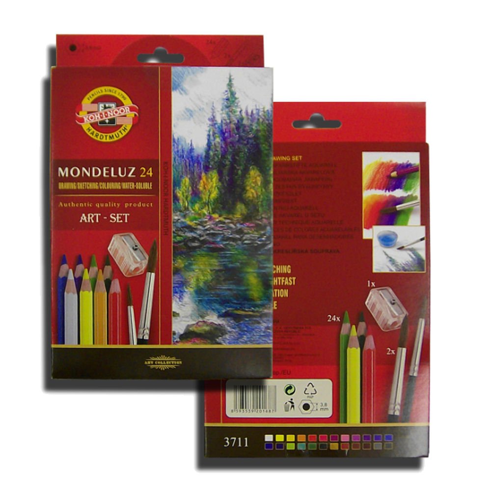 KOH-I-NOOR 3711 Mondeluz Aquarell Coloured Pencils - Assorted Colour (Set of 24)