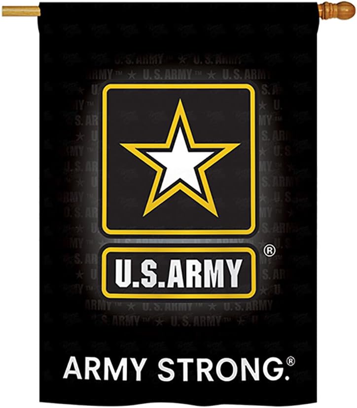Breeze Decor U.S. Army House Flag Armed Forces Rangers United State American Military Veteran Retire Official Decoration Banner Small Garden Yard Gift Double-Sided, 28"x 40", Imported 28 X 40