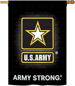 Breeze Decor U.S. Army House Flag Armed Forces Rangers United State American Military Veteran Retire Official Decoration Banner Small Garden Yard Gift Double-Sided, 28"x 40", Imported 28 X 40