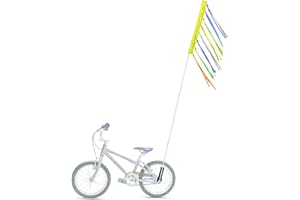 DLUGOPIS 6 ft Bike Flag with Pole for Safety Yellow Go Kart Flag Bicycle Safety Flag for Mobility Scooter Kayak Waterproof Reflective