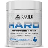 Core Nutritionals Hard Recomposition, Hormone Support, 84 Capsules | Cortisol Support, Fat Metabolism Support, KSM-66 Ashwagandha, DIM, L-Theanine, Recomposition Formula