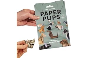 DIY Paper Cats - 50 Sheets DIY Origami Paper to Fold Cute Cat Figures, Fun Craft Activity for Adults & Kids, Desk Decoration 