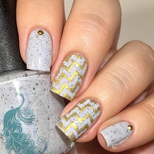 Skinny Chevron Zig Zag Nail Vinyls By Twinkled T - 1 Sheet of 150 Zig Zags