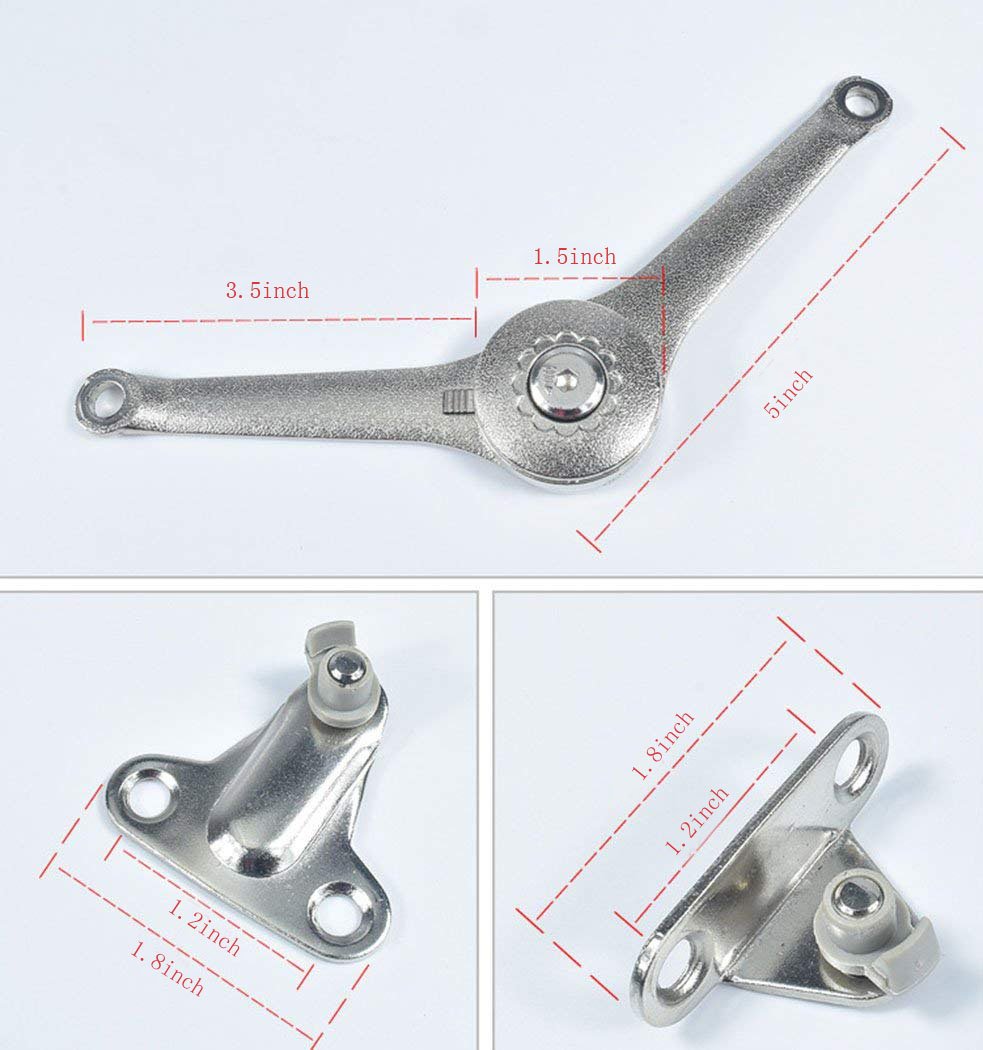 Lid Support Hinge Lid Stay with Soft Close Toy Box Hinge Support Drop Lids of Cabinets Support 40lb/2pcs