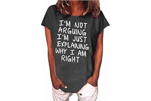OIANGI Womens Tops Short Sleeve T Shirts Funny Letter Print Shirt Ladies Summer Holiday Casual Loose Crewneck Tees Blouse