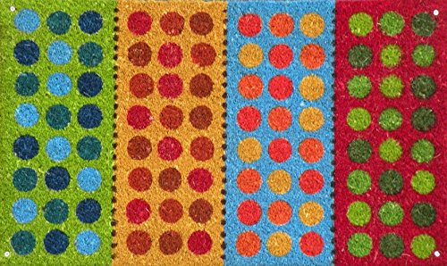 GIFTCOMPANYITALY OGGETTI IDEE DESIGN Gift Company Polka, Coconuts Doormat 75 x 2.5 Cm.