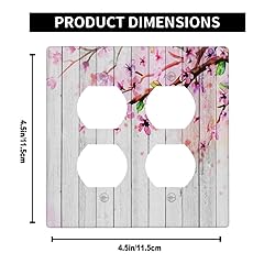 Pznen 2 Duplex Outlet Plates, Peach Blossom Pink