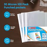1ABOVE 30 Micron A4 Glass Clear Plastic Wallets 500 Pack view 4
