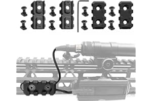 APLUSGEAR 4 Pack 3 Slots Picatinny Rail Pressure Switch Cable Guides Compatible Dual-Function for M-lok Compatible System, fo