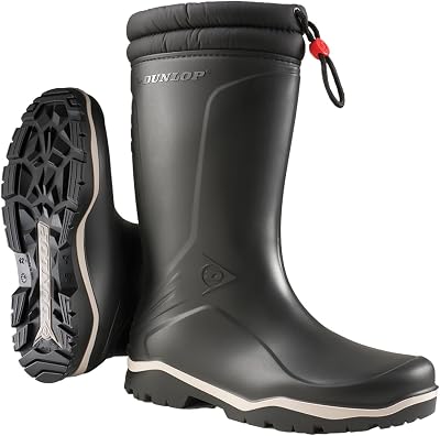 Dunlop Blizzard Unisex Winter Safety Insulated Boots Black Fur Lining