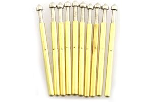 RuiLing 100-Pack P75-E3 Spring Test Probe Pogo Pin Diameter 1.5mm Thimble Length 16.5mm Gold Plated PCB Testing Pin Spring Contact Probe for Test Tools