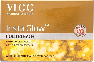 VLCC Insta Glow Gold Bleach With Gold Oxide 60gm Skincare