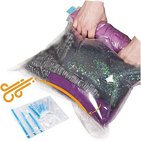 Amazon 圧縮袋 衣類圧縮袋 旅行用 衣類収納用 衣類用圧縮袋 S M Lサイズ 人気の10枚セット 引越し 旅行 出張 帰省の荷物 押入れ収納 小物 グッズ 掃除機不要 簡易包装 安心の品質 圧縮袋 オンライン通販