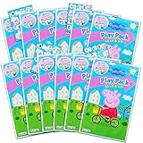12 Set Peppa Pig Coloring Pouch with Crayons ( Set of 12 Party Favors)