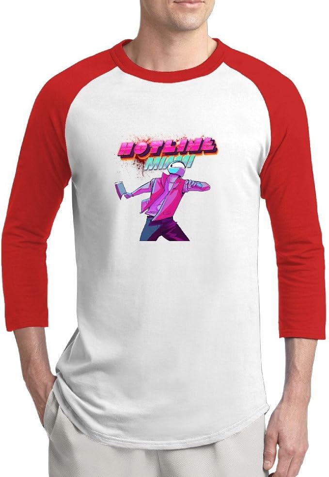 Amazon.com: Men's Hotline Miami Raglan Sleeves T-Shirt ...