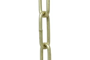 RCH Hardware CH-S59-04-SB-10 Steel Chandelier Chain, Satin Brass (10 Feet)