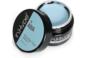 IN.HYPE UV/LED Camouflage Hard/Builder Gel for Nail Extension/Strengthening/Overlays Aqua