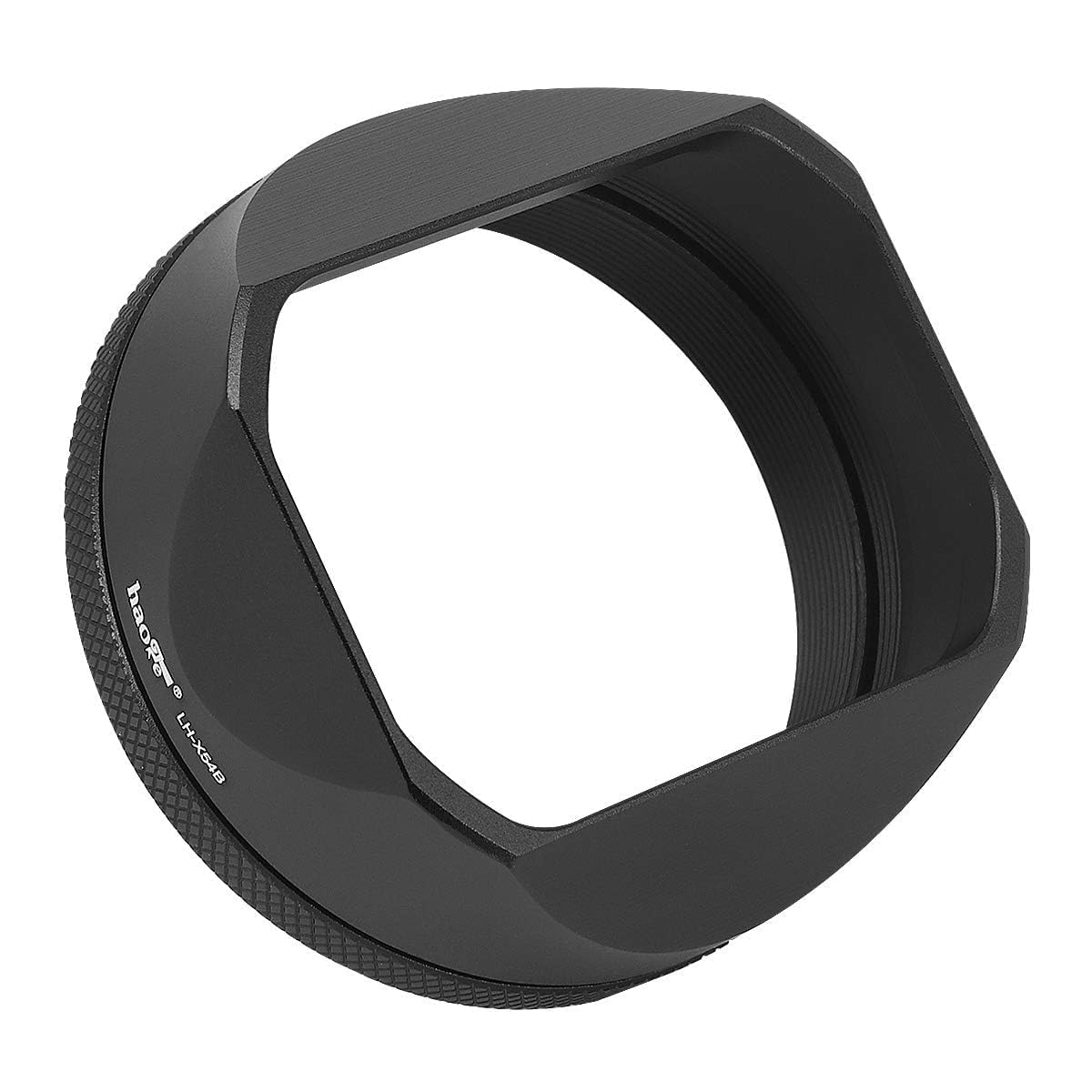 Haoge LH-X54B Square Metal Lens Hood Shade with 49mm Adapter Ring for Fujifilm X100VI Fuji x100vi Camera Black