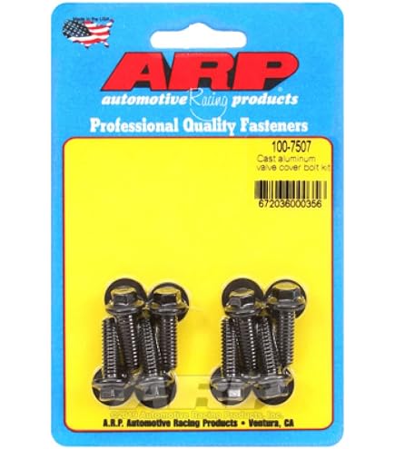 ARP 4007508 Valve Cover Bolt Kit - 14-Piece Polished Stainless Steel Hex Head Fasteners