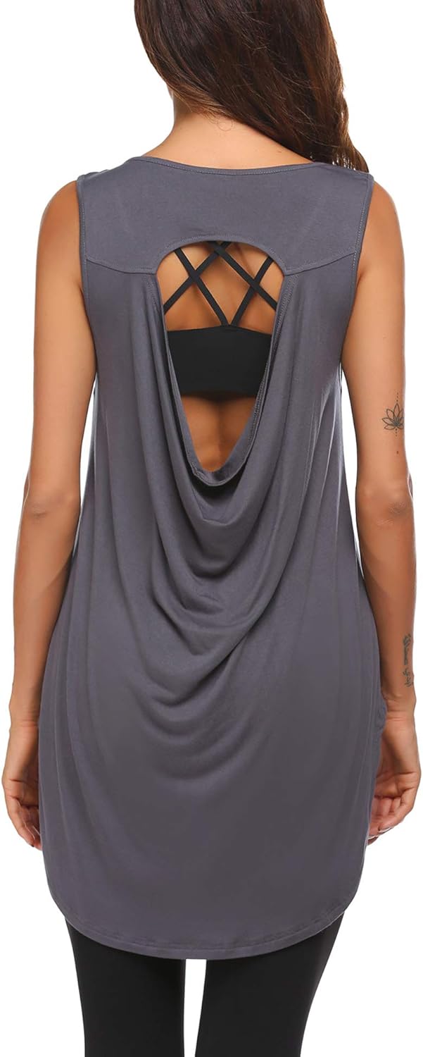 ADOME Damen Sport Tank Tops Yoga Sporttop Yoga Fitness Top Training