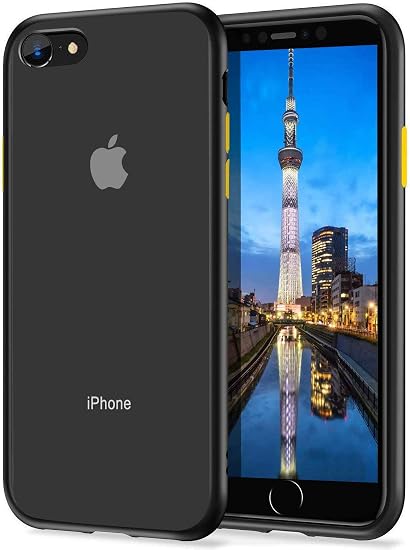 Amazon Co Jp Iphone Se ケース 第2世代 Iphone 8 ケース Iphone 7 ケース 4 7インチ対応 半透明 耐衝撃 米軍mil規格 マット感 黄ばみなし レンズ保護 ストラップホール付き 高級感 アイフォン 8 アイフォン 7 用カバー ブラック 家電 カメラ