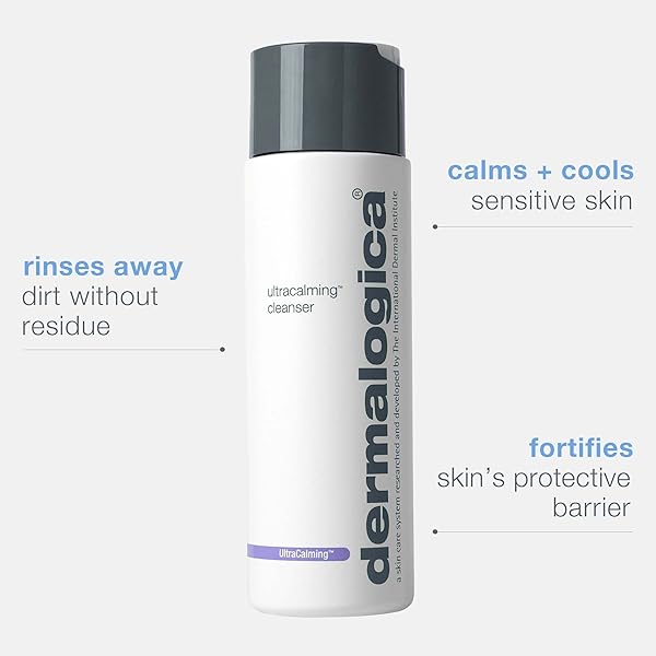DERMALOGICA ULTRACALMING CLEANSER (8.4 FL OZ) GENTLE NON-FOAMING FACE WASH FOR SENSITIVE SKIN – NO ARTIFICIAL FRAGRANCES OR COLORS