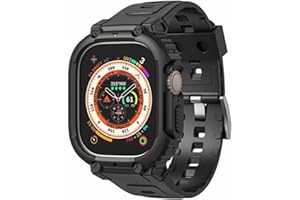 CRSBX Compatible for Apple Watch Band 49mm 45mm 44mm 41mm 40mm with Case Bumper, Military Tactical Sport Bands Rugged Protective Case for iWatch Series 9/8 7/6 /5/4 SE,Ultra 2 Strap MEN