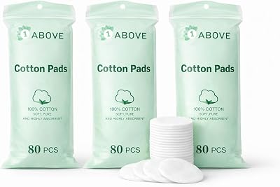 1ABOVE 240-Pack Round Cotton Wool Pads Pure Cotton Soft Facial Pads