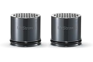 LifeStraw Carbon Capsule Replacement Filter for Go Bottle 2-Stage & Steel (2-Pack)