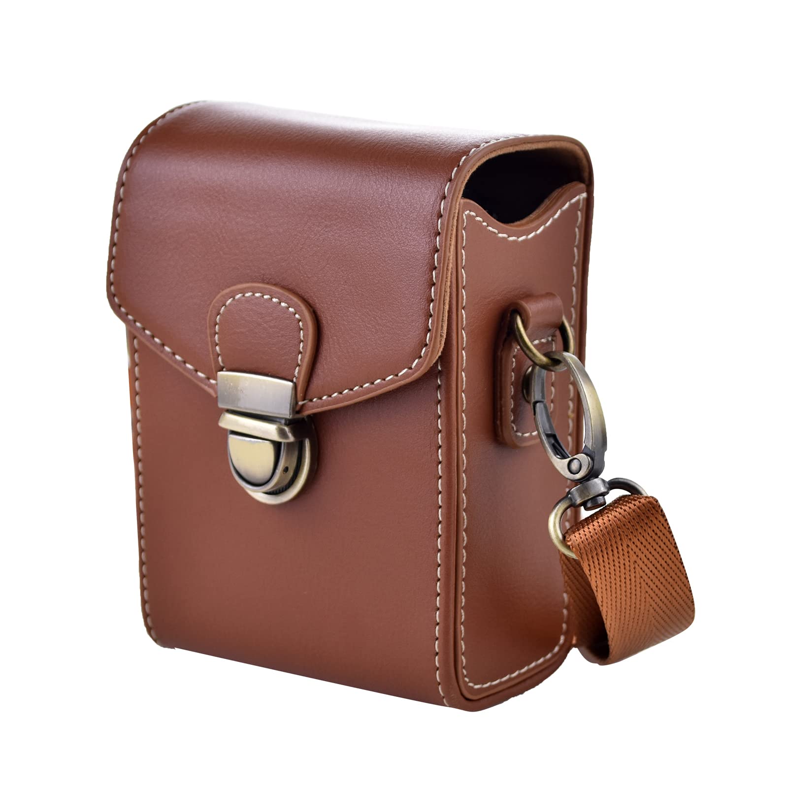 MUZIRI KINOKOO GR Case/Sony RX100 Case PU Leather Camera Universal Bag - Compatible for Sony RX100 Series/GR Series/Canon G7X2/G7X3 /SX720/SX730/SX740/G9X/G9X II Camera - Brown