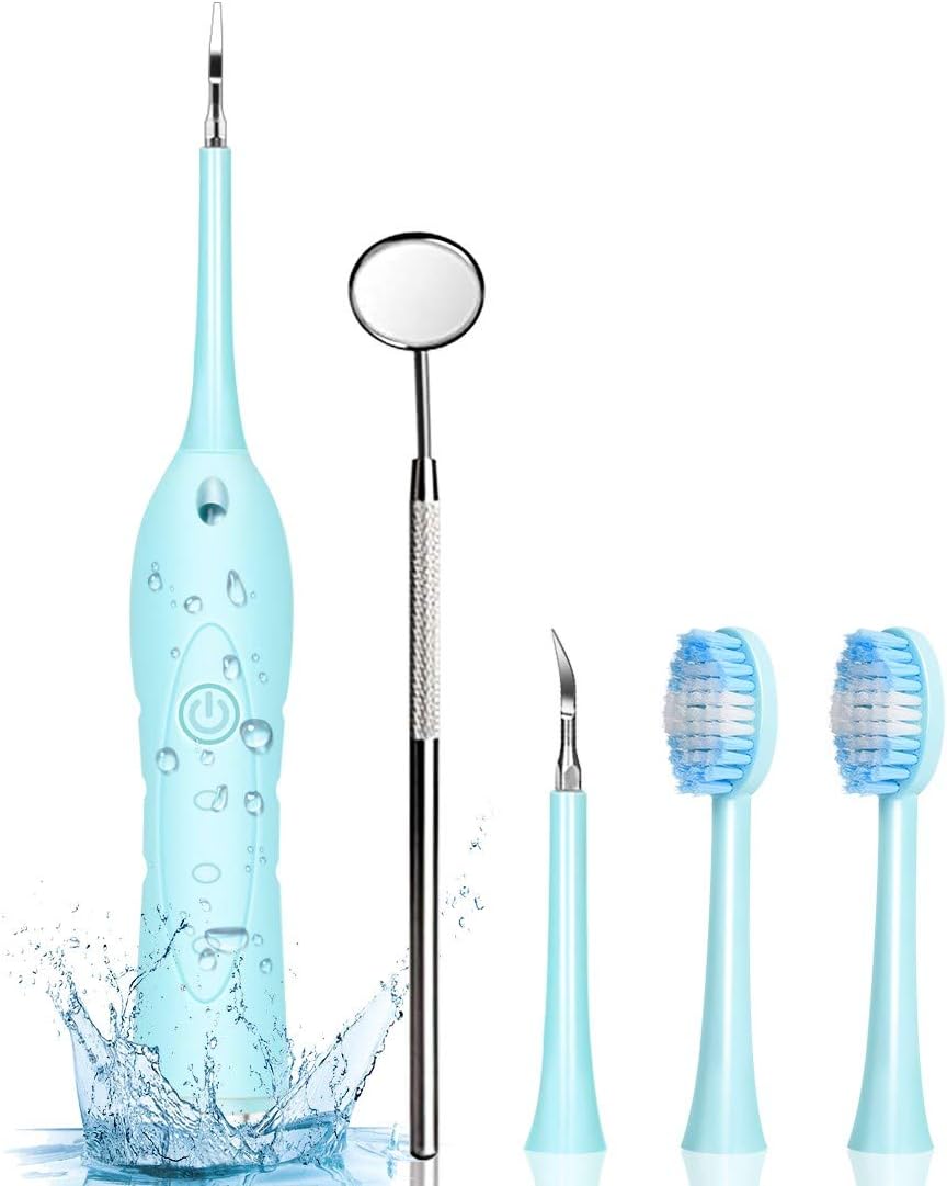 Tartar Remover Electrical Plaque Remover, Portable Dental Calculus Remover with 3 Adjustable Modes and 2 Tips, USB Rechargeable Teeth Stain Remover