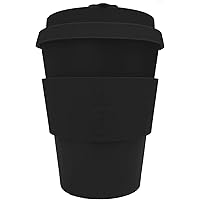 Sustainable Bamboo Reusable Coffee Cup for Travel To Go 12oz | Takeaway Mug with Lid & Spill Stopper | Plastic & BPA…