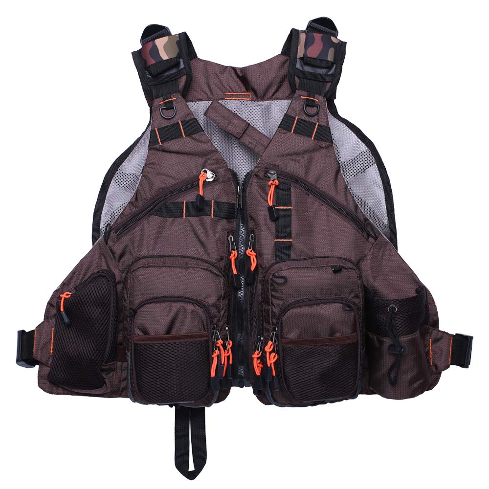 Kylebooker Fly Fishing Vest Anglers Mesh Adjustable Breathable for Men and Women
