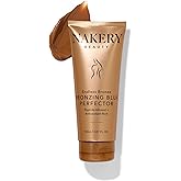 Nakery Bronzing Blur Perfector, Instant Body Bronzer for Women, Skin Tint with Shimmer, Easy Rinse Formula for Natural Looking Sunless Glow, Tinted Lotion for Legs and Arms