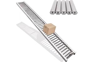 Roller Slide Wheel and Gravity Conveyor Rail, Track Roller Gravity Conveyor(L400MM(15.7IN)-Dia 1IN25MM)