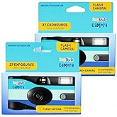 Snapshotz Flash 400 One-Time-Use Disposable Camera (27 Exposures) &ndash; 2 Pack with Built-in Flash &ndash; ISO 400 Film for Day or Night Shooting