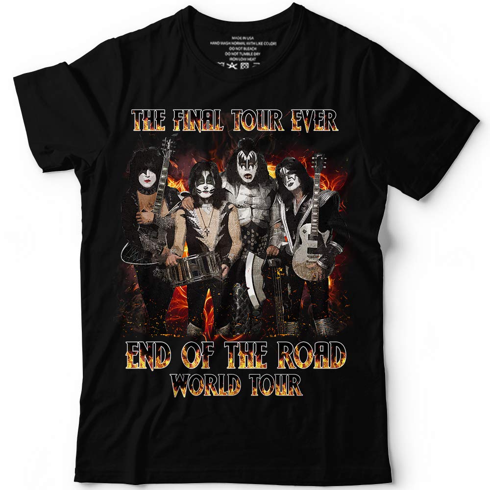 Kiss Rock Band End Of The Road Anniversary Fan Tour Customized T Shirt