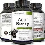 Acai Berry Detox & Cleanse 100% Pure Extract - Best Natural Weight Loss Supplement With Vitamins and Minerals - Immune And Digestive System Support Antioxidant - for Men and Women by Huntington Labs